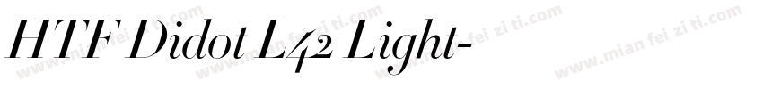 HTF Didot L42 Light字体转换